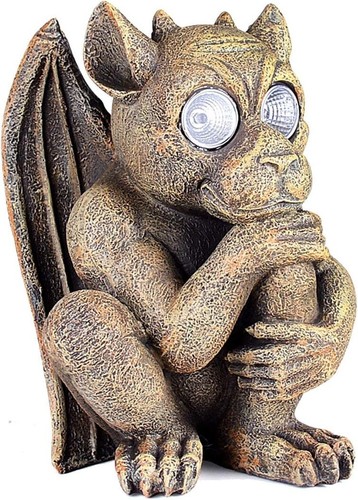 Solar powered gargoyle outdoor - powered,